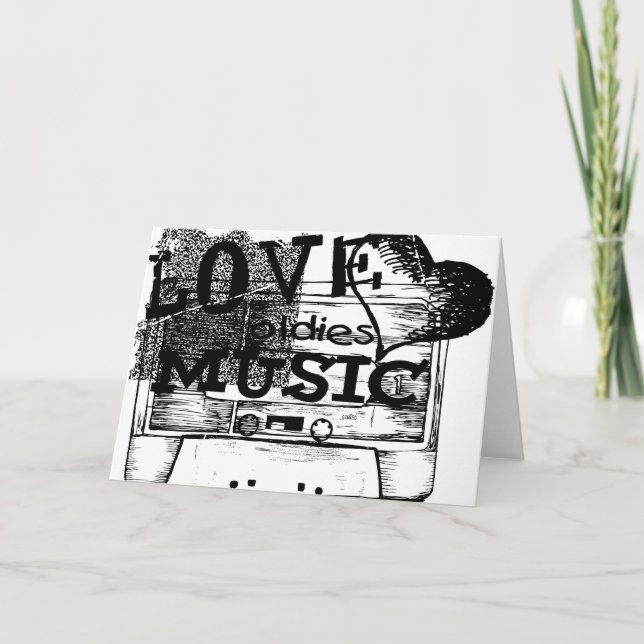 Música de veteranos de amor 6 tarjetas de felicita (Anverso)