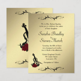 Música de violín Invitación de boda  