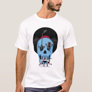 Música del cráneo con la camiseta de los globos