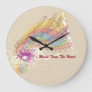 Música Del Reloj De Pared Acrílico Del Corazón