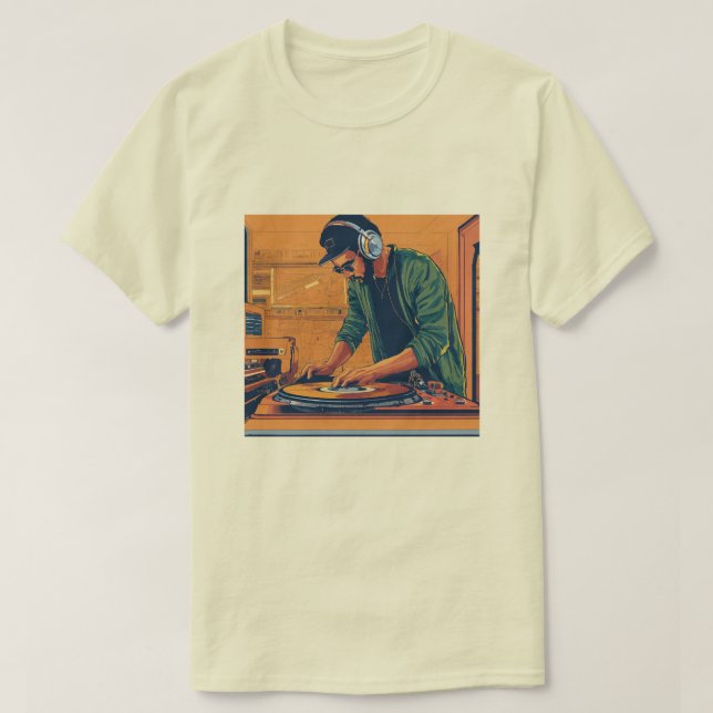 música, DJ, canción, camiseta (Diseño del anverso)