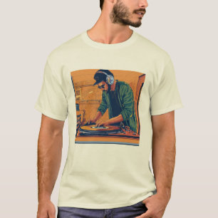música, DJ, canción, camiseta