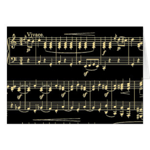 Música dorada en negro