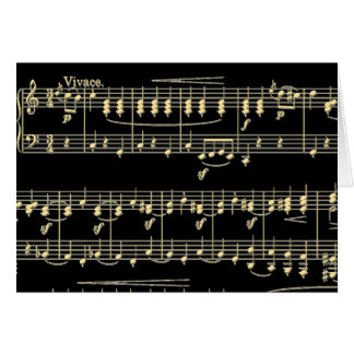 Música dorada en negro