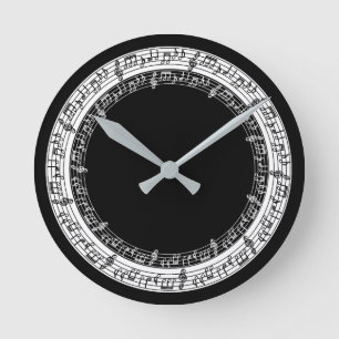 Música en el reloj de pared redonda