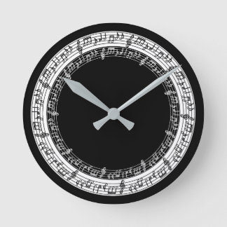 Música en el reloj de pared redonda