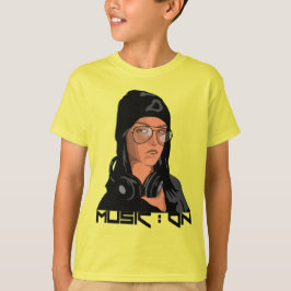 Música En La Camiseta Básica De Los Niños