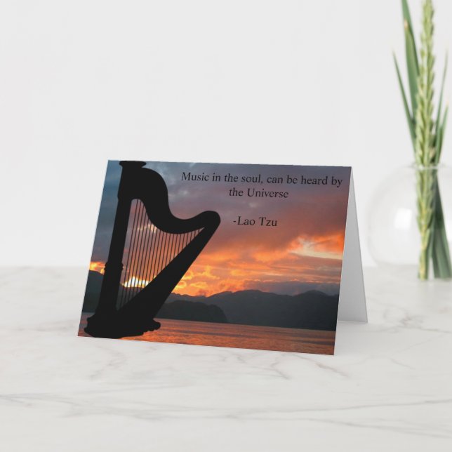 Música en la tarjeta de felicitación del alma (Anverso)