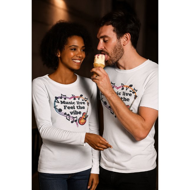 Música En Vivo Siente la Camisa Vibe de Larga Mang (Subido por el creador)