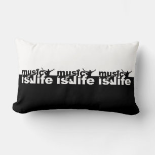 MÚSICA ES VIDA personalizado de almohada de lanzam