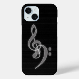 Música - Funda Treble and Bass Clef iPhone 15