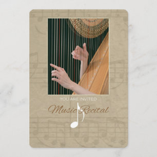 Música Harpist Invitación Recital