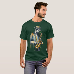 música masculina camiseta saxofón soul