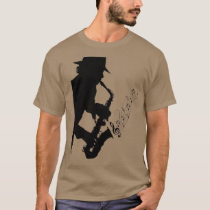 música masculina camiseta saxofón soul