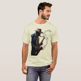 música masculina camiseta saxofón soul