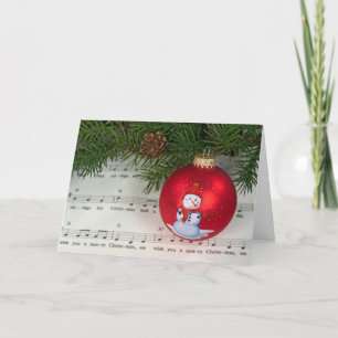Música navidad con adorno de Snowman