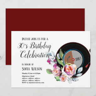 música para adultos, invitación a fiesta de cumple