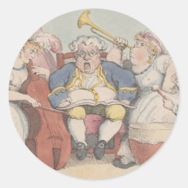 Música: Pegatinas redondos para el arte de la esta