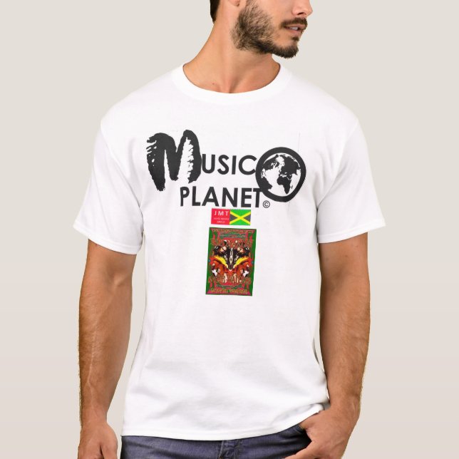 MÚSICA PLANETA Camiseta básica masculina (Anverso)