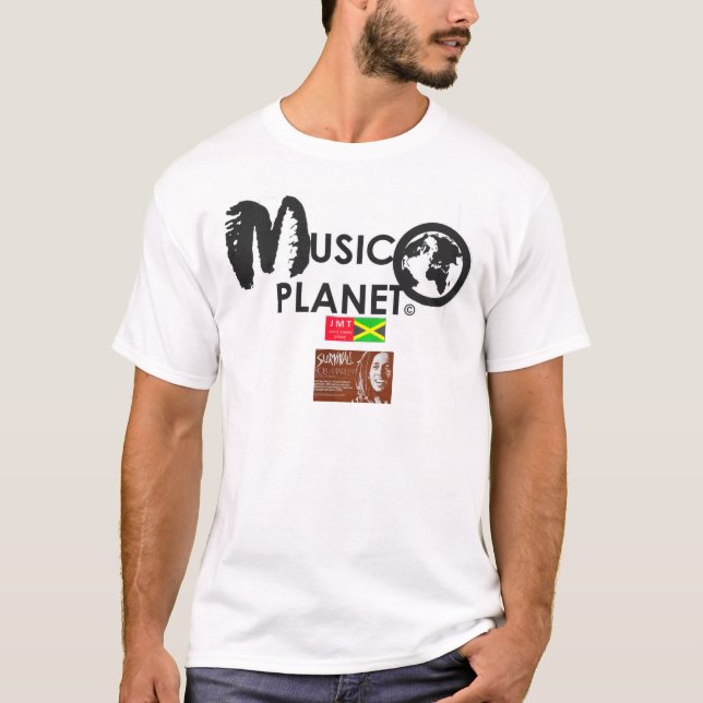 MÚSICA PLANETA Camiseta básica masculina (Anverso)