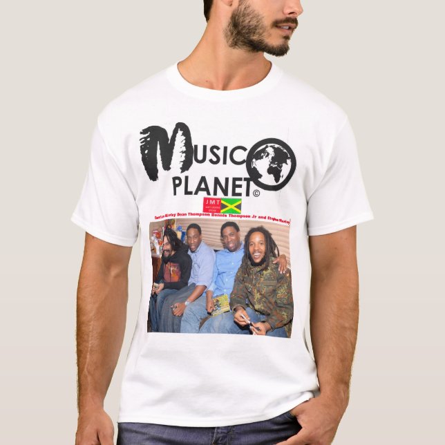 MÚSICA PLANETA Camiseta básica masculina (Anverso)