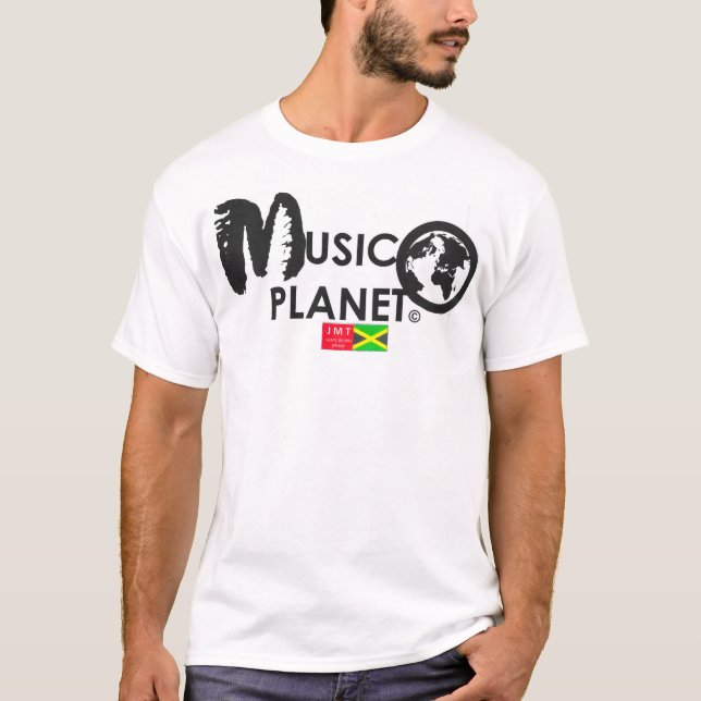 MÚSICA PLANETA Camiseta básica masculina (Anverso)