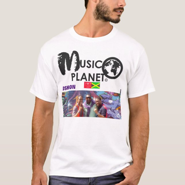 MÚSICA PLANETA DSHON Camiseta básica masculina (Anverso)