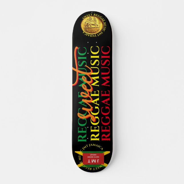 MÚSICA REGGAE DULCE Tabla de skate de 7 3/4" (Anverso )