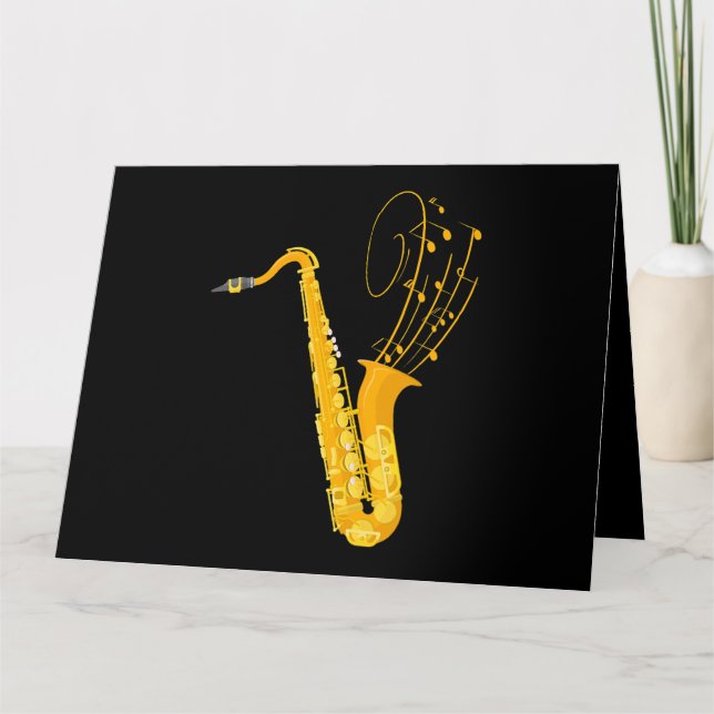 Música saxofonista nota música jazz saxofón (Anverso)