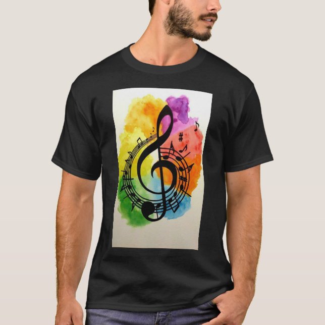 Música simple para camisetas impresos (Anverso)
