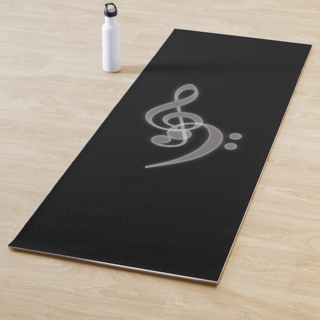 Música: Treble Bass Clef Yoga Mat (In situ)