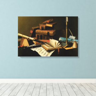 Música y Literatura por William Harnett, Arte Fino