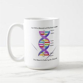 Música y taza de la DNA