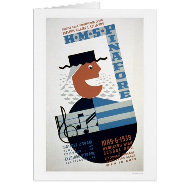 Musical del delantal del HMS WPA 1939 (Frente)