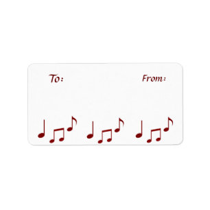 Musical Notes Gift Pegatina Tag