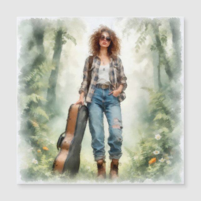 Musicienne nomade dans la forêt enchantée (Anverso)