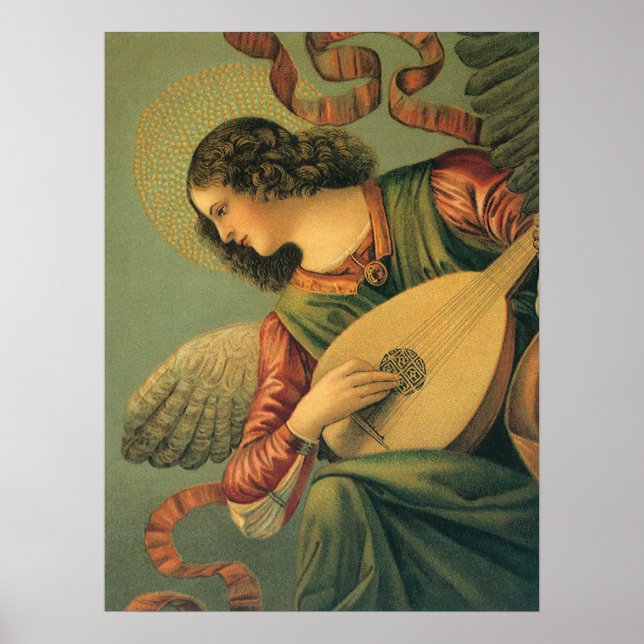 Músico Ángel, Melozzo da Forli, arte renacentista (Frente)
