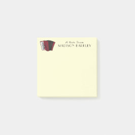 Músico de Acordeón Profesor de Banda Notas Adhesiv