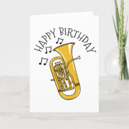 Músico de Brass de la tarjeta de cumpleaños Euphon