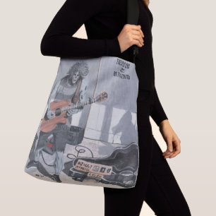 Músico de guitarra zombie: Bolsa gráfica de tote