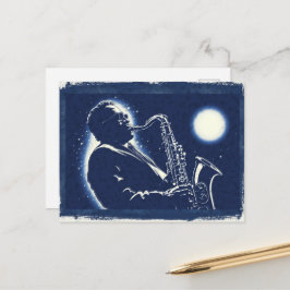 Músico de Jazz de Blues Saxofón Arte Pop Notas Mus