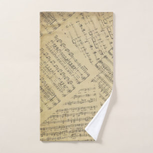 Músico de patrón de notas musicales de hojas de co