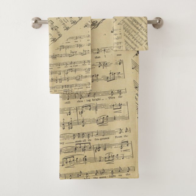 Músico de patrón de notas musicales de hojas de co (In situ)