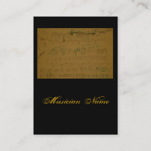 Músico de tarjetas de presentación