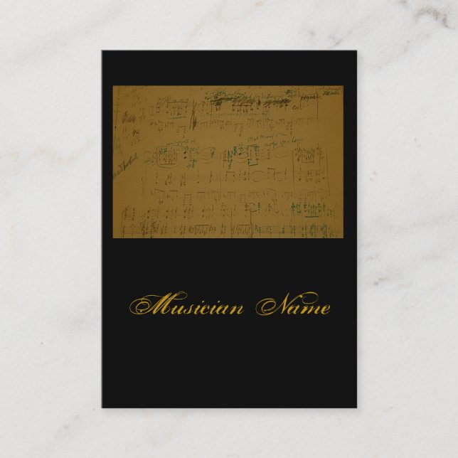 Músico de tarjetas de presentación (Anverso)