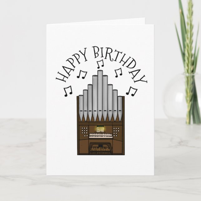 Músico organizador de tarjetas de cumpleaños de ór (Anverso)