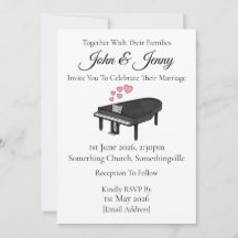 Músicos de la invitación a la boda contemporánea d