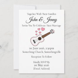Músicos De Uke, Invitación A La Boda De Ukulele