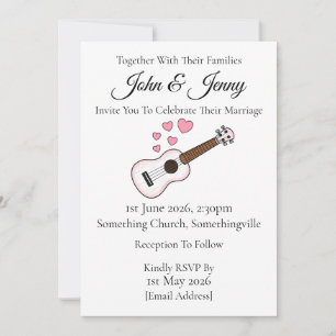 Músicos De Uke, Invitación A La Boda De Ukulele