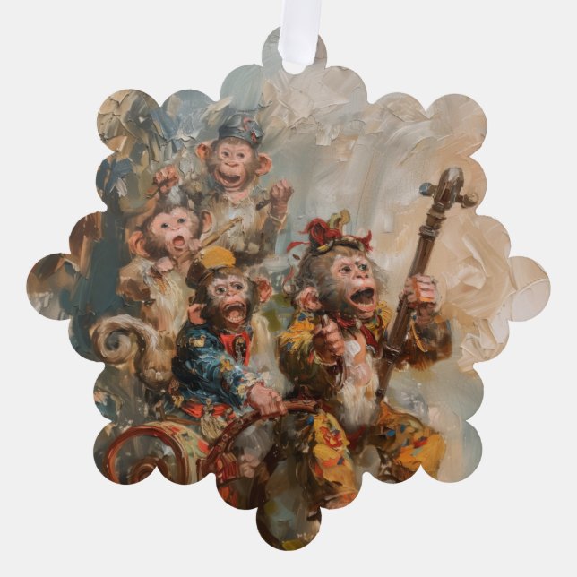 Músicos - Decoración de tarjetas de papel (Anverso)